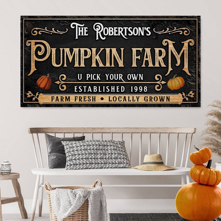 Personalized Pumpkin Farm Halloween Sign