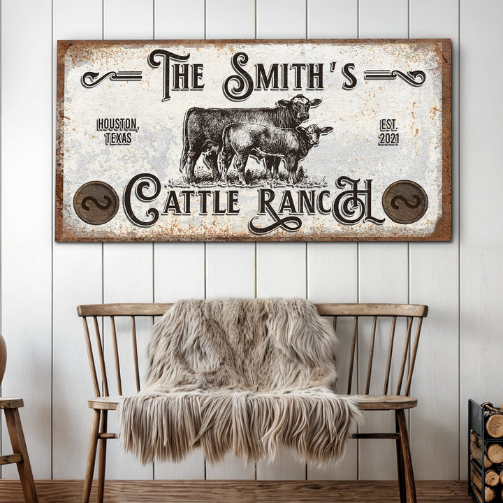 Branded Cattle Ranch Sign IV