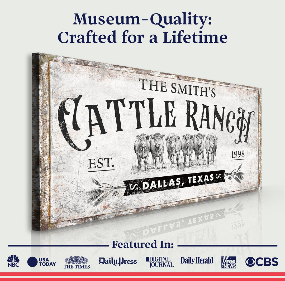 Branded Cattle Ranch Sign VI