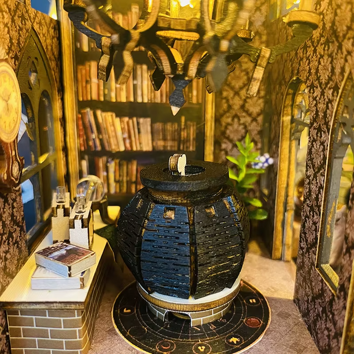 Magic Castle Dollhouse Kit - Miniature Wizardi Roombox Kit