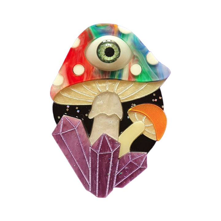 Magic Mushroom Brooch- Multi by Cherryloco Jewellery 1