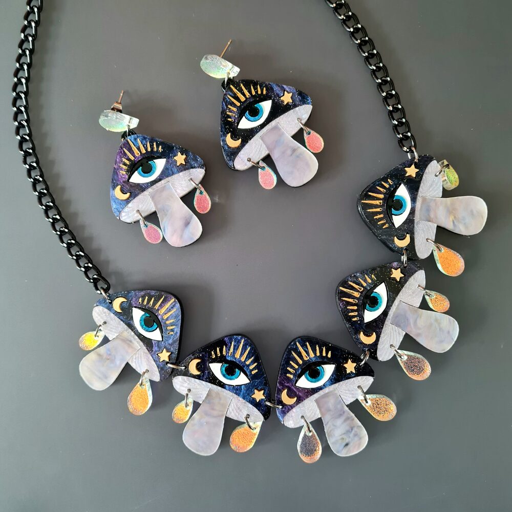 Magic Mushroom Statement Charm Necklace 2