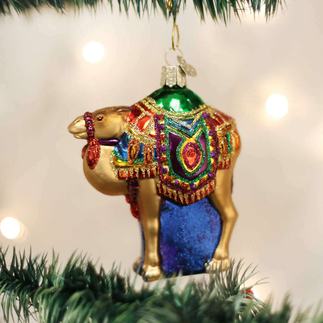 Old World Christmas Magi's Camel Blown Glass Ornament