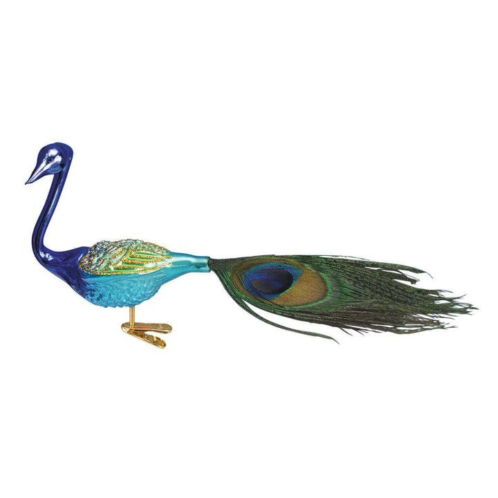 Old World Christmas Magnificent Peacock Blown Glass Ornament