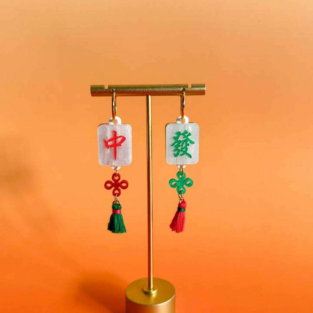 Mahjong Earrings 3