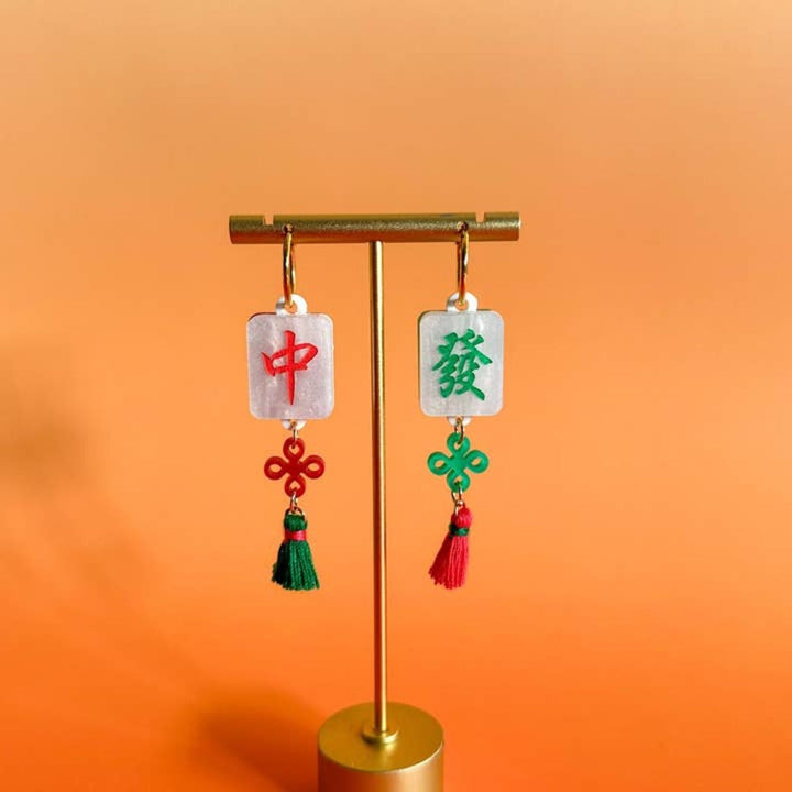 Mahjong Earrings 3