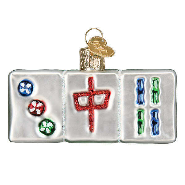 Old World Christmas Mahjong Blown Glass Ornament