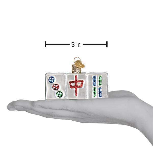 Old World Christmas Mahjong Blown Glass Ornament
