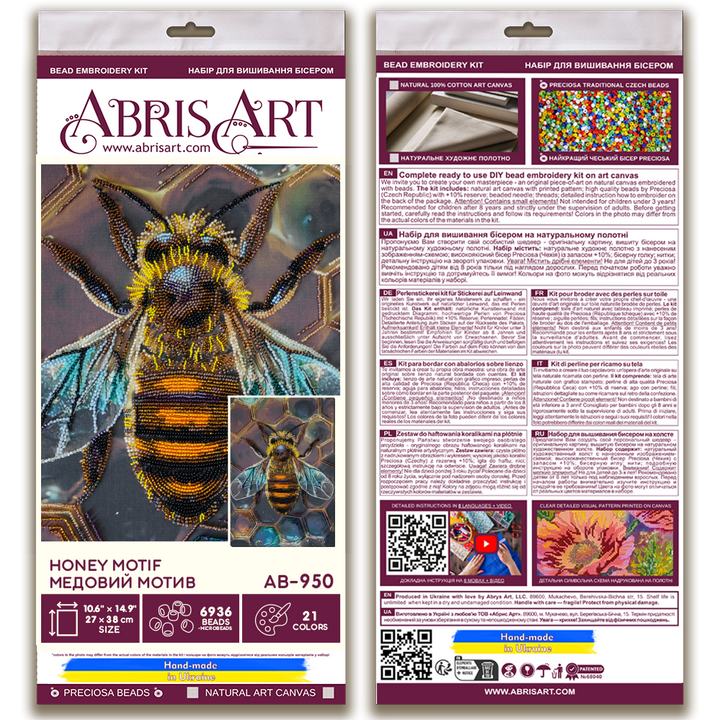 Main Bead Embroidery Kit - Honey motif AB-950