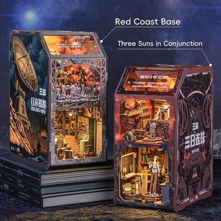 Book Nook Wizardi Miniature - Red Coast Base Roombox Kit