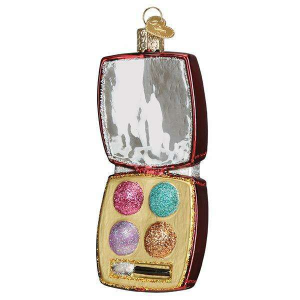 Old World Christmas Makeup Palette Blown Glass Ornament
