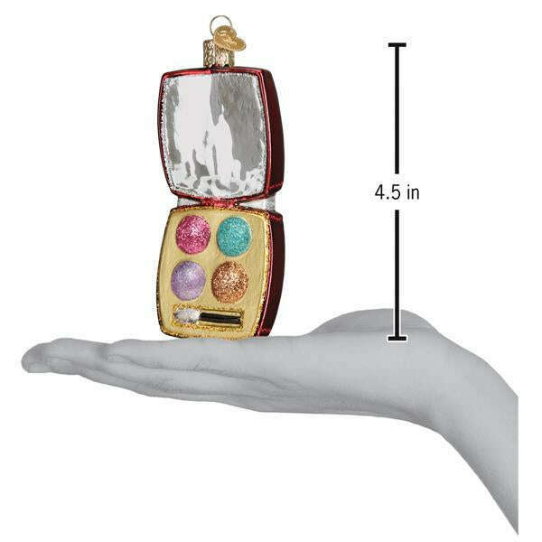 Old World Christmas Makeup Palette Blown Glass Ornament