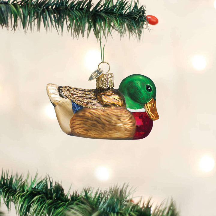 Old World Christmas Mallard Blown Glass Ornament