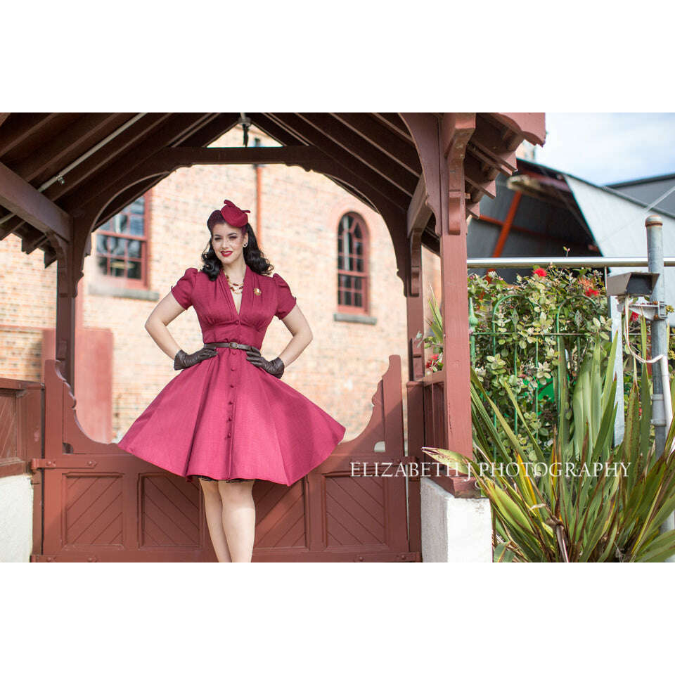 Manhattan Dress - Go Getter, Burgundy