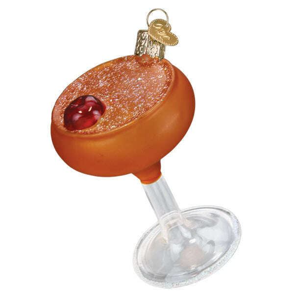 Old World Christmas Manhattan Martini Blown Glass Ornament