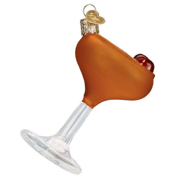 Old World Christmas Manhattan Martini Blown Glass Ornament