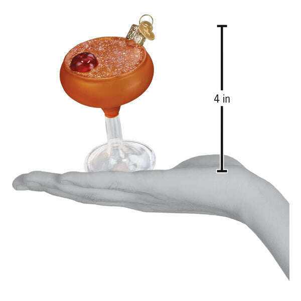 Old World Christmas Manhattan Martini Blown Glass Ornament