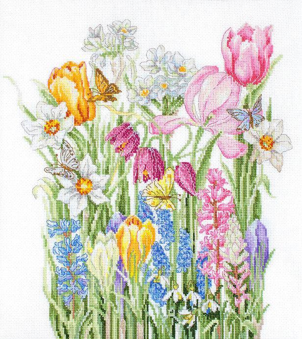 March Bouquet B2388L Counted Cross-Stitch Kit