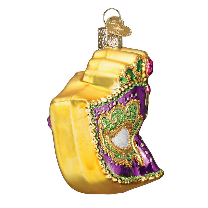Old World Christmas Mardi Gras Mask Blown Glass Ornament