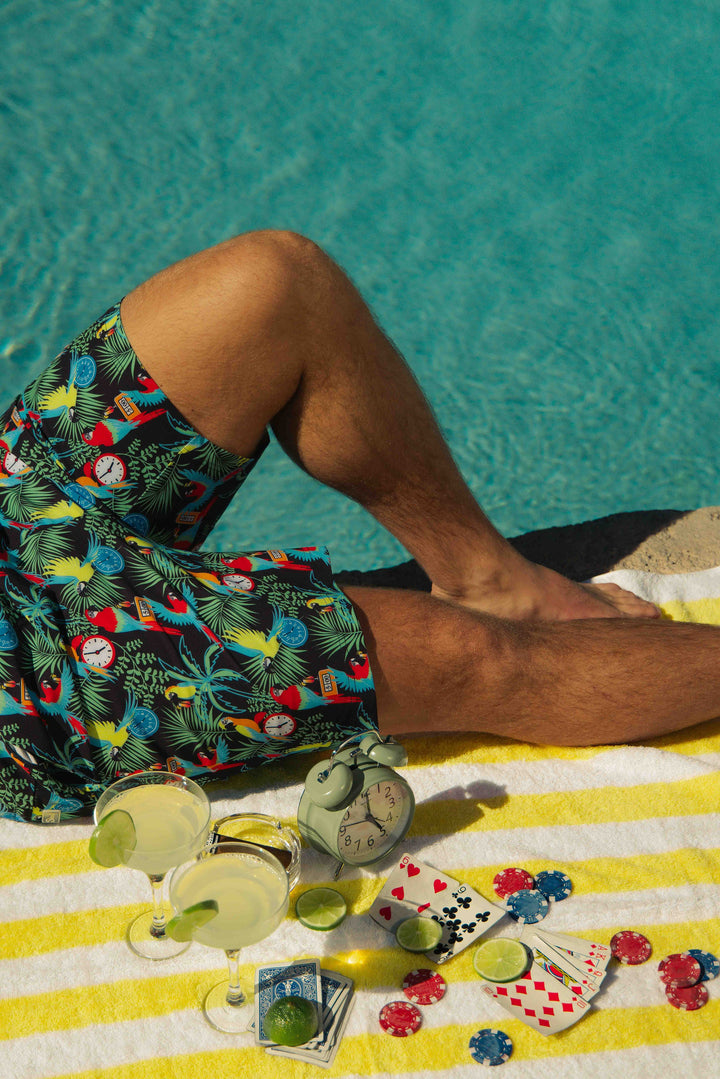 The 5 O'Clock Somewhere | Margaritaville® Ball Hammock® Pouch 8" Swim Trunks