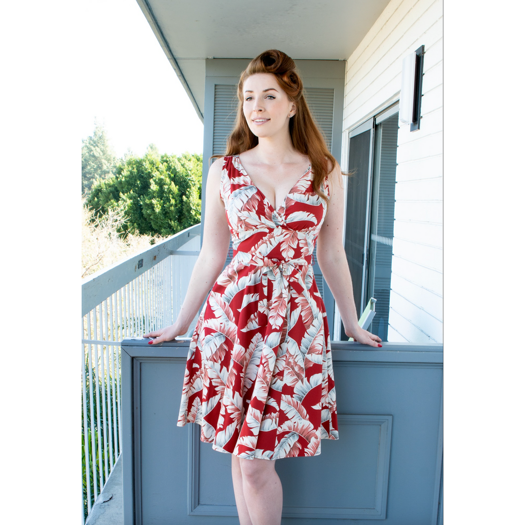 Marie Dress - Banana Leaf, Red