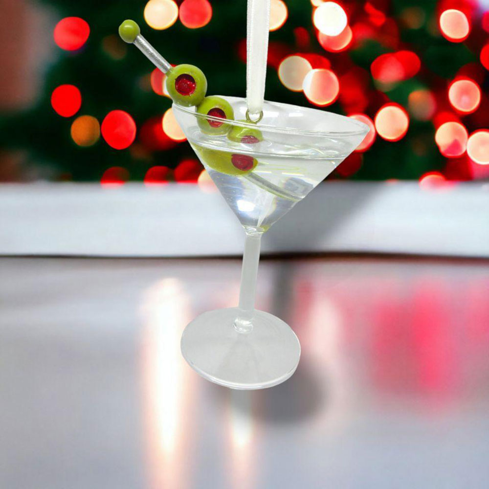 Martini w/Olives Ornament - New For 2024 by December Diamonds 