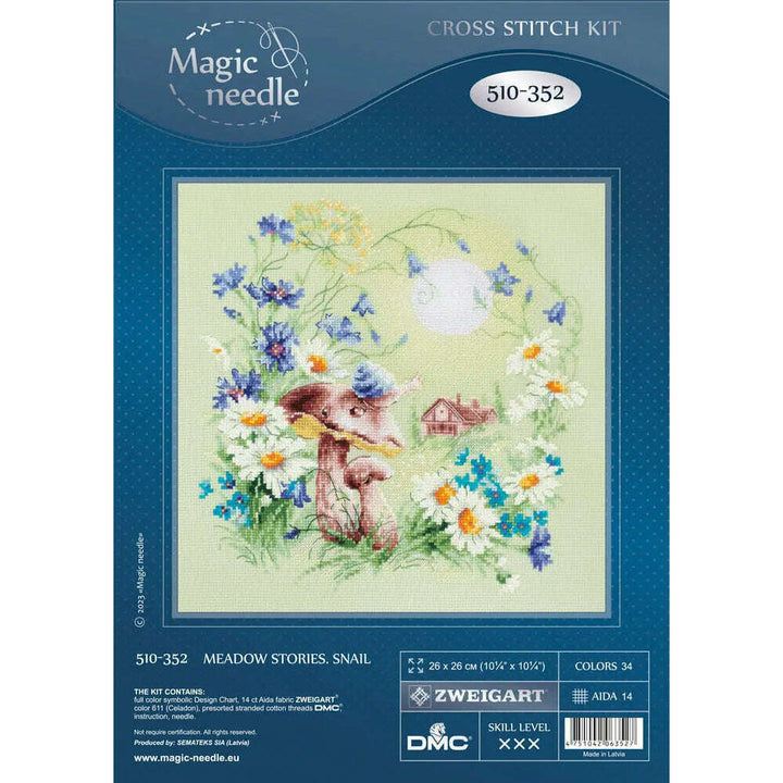 Meadow Stories. Snail 510-352 Counted Cross-Stitch Kit