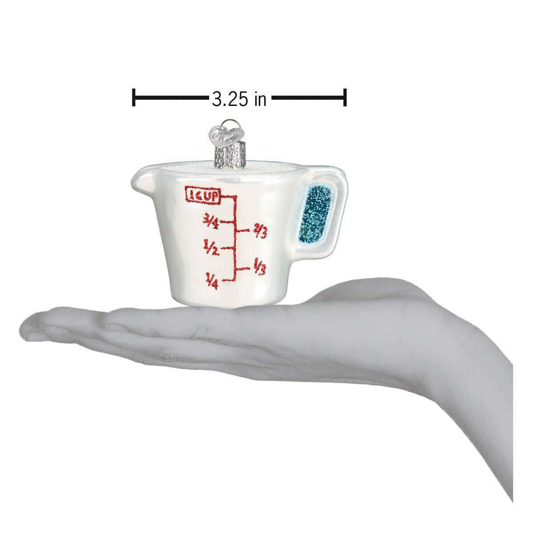 Old World Christmas Measuring Cup Blown Glass Ornament