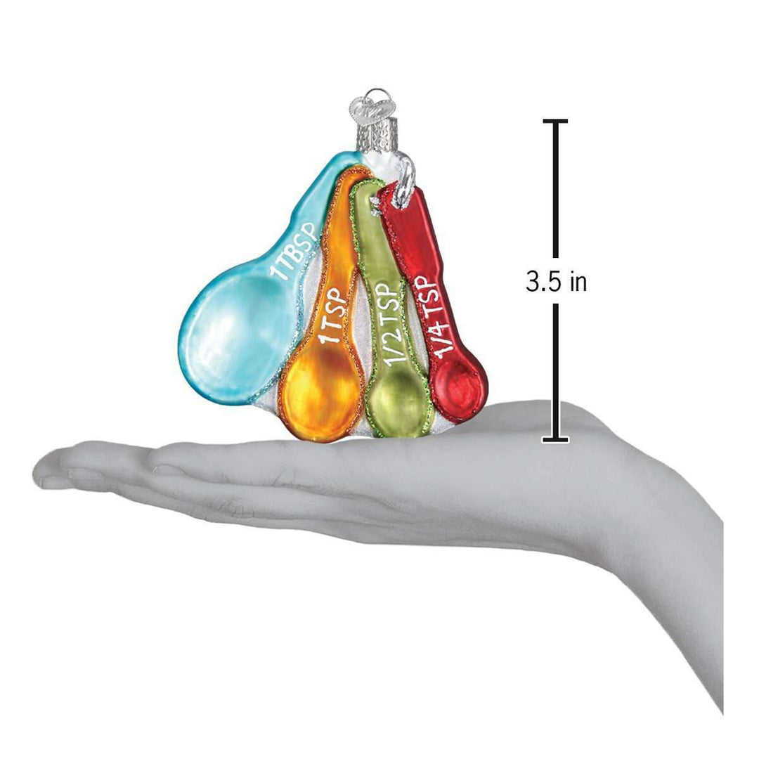 Old World Christmas Measuring Spoons Blown Glass Ornament
