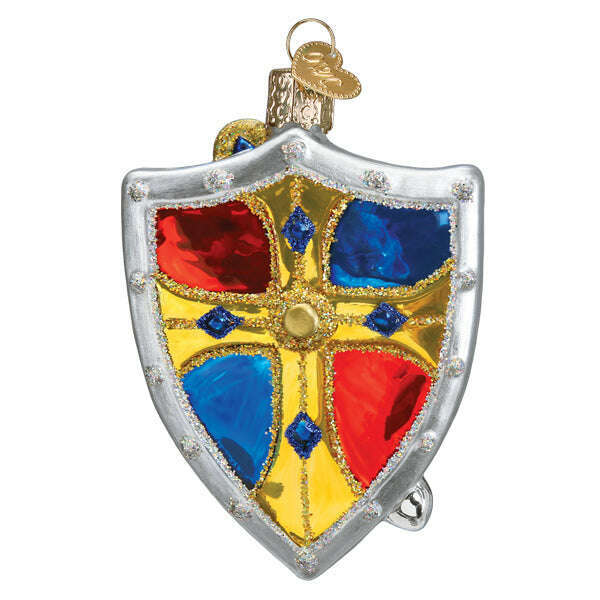 Old World Christmas Medieval Armor Blown Glass Ornament