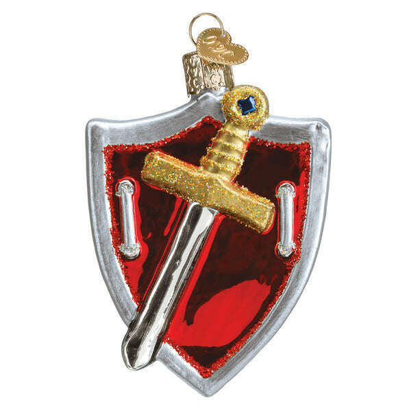 Old World Christmas Medieval Armor Blown Glass Ornament