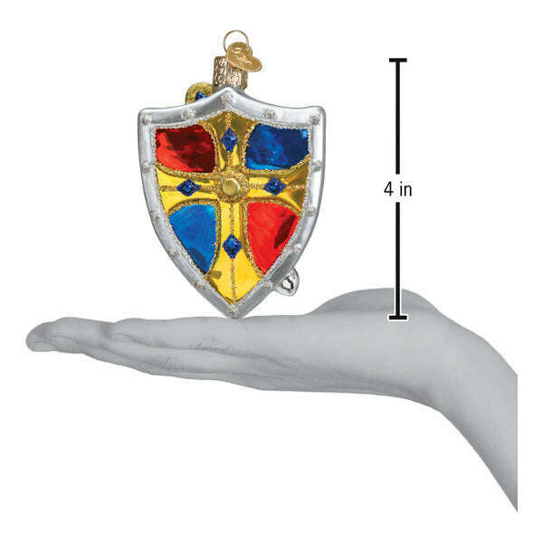 Old World Christmas Medieval Armor Blown Glass Ornament