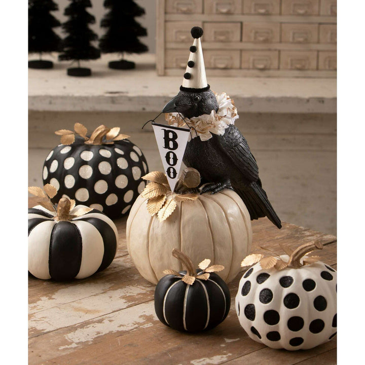 Medium Dottie Blanc Pumpkin by Bethany Lowe Designs, image 3