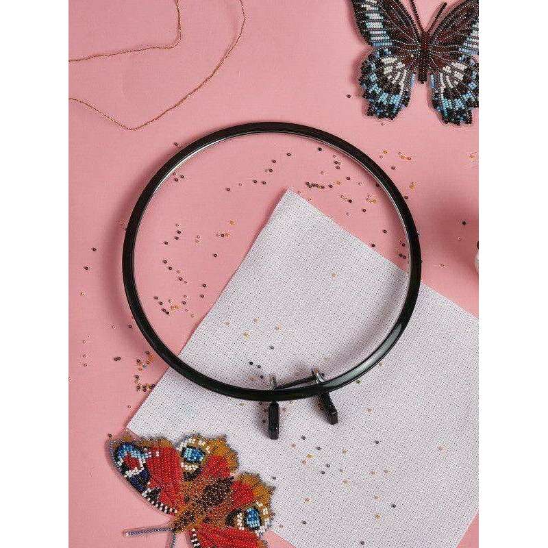 Medium Spring Metal Embroidery Hoop Nurge 160-2 Deep Black