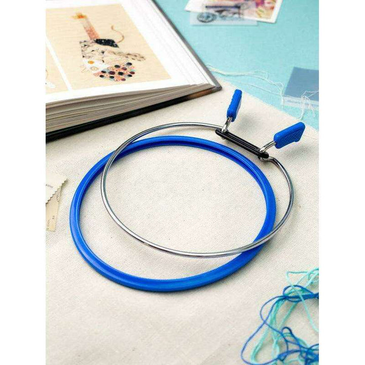 Medium Spring Metal Embroidery Hoop Nurge 160-2 Deep Blue
