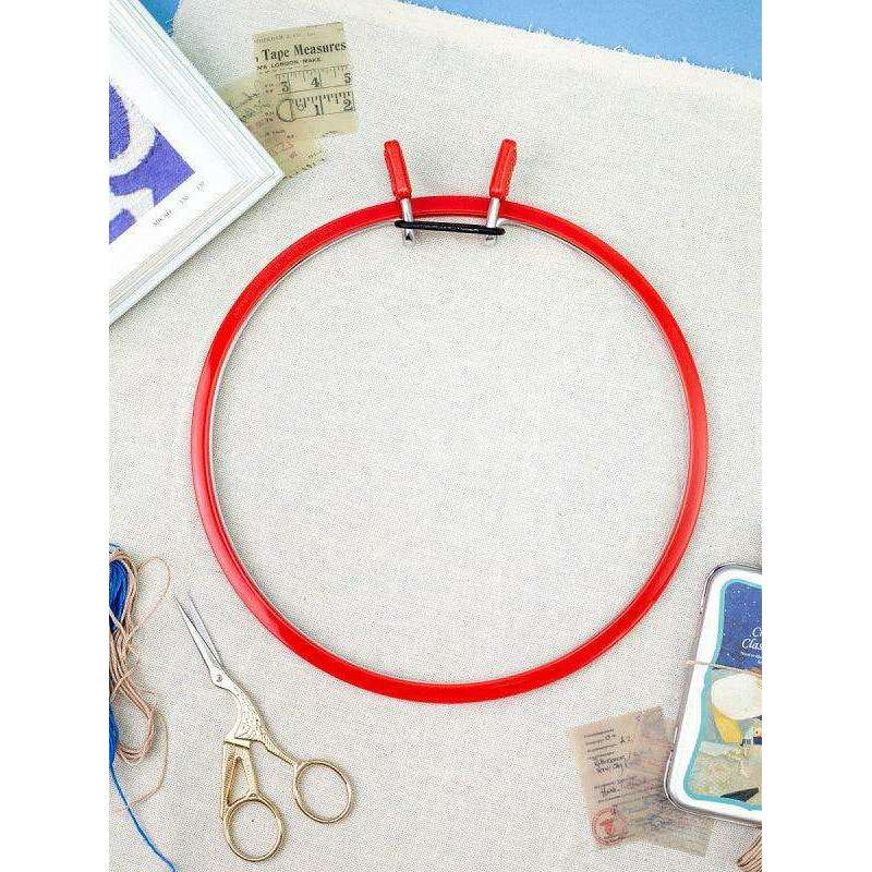 Medium Spring Metal Embroidery Hoop Nurge 160-2 Deep Red