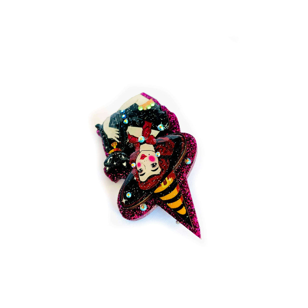 Meggie & her Magical Cat Brooch by Rosie Rose Parker