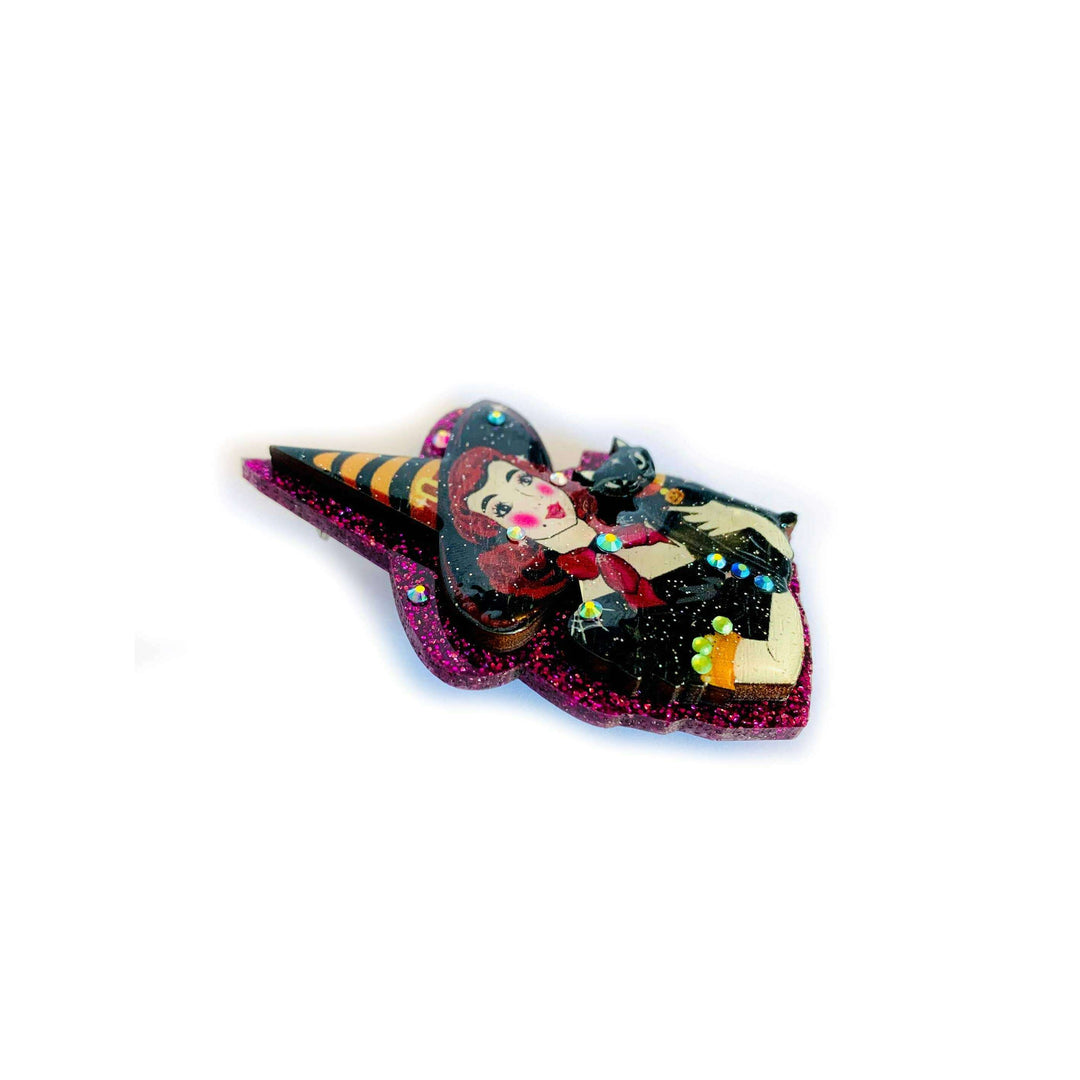 Meggie & her Magical Cat Brooch by Rosie Rose Parker