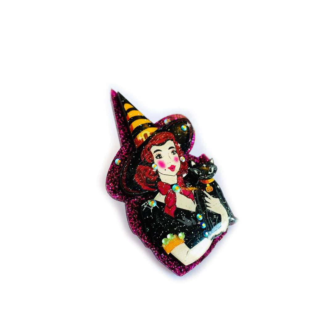 Meggie & her Magical Cat Brooch by Rosie Rose Parker