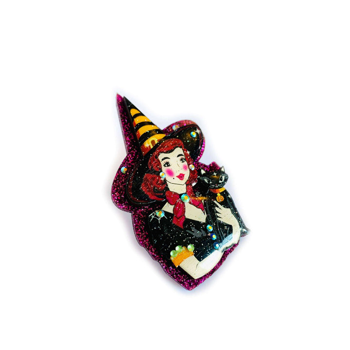 Meggie & her Magical Cat Brooch by Rosie Rose Parker