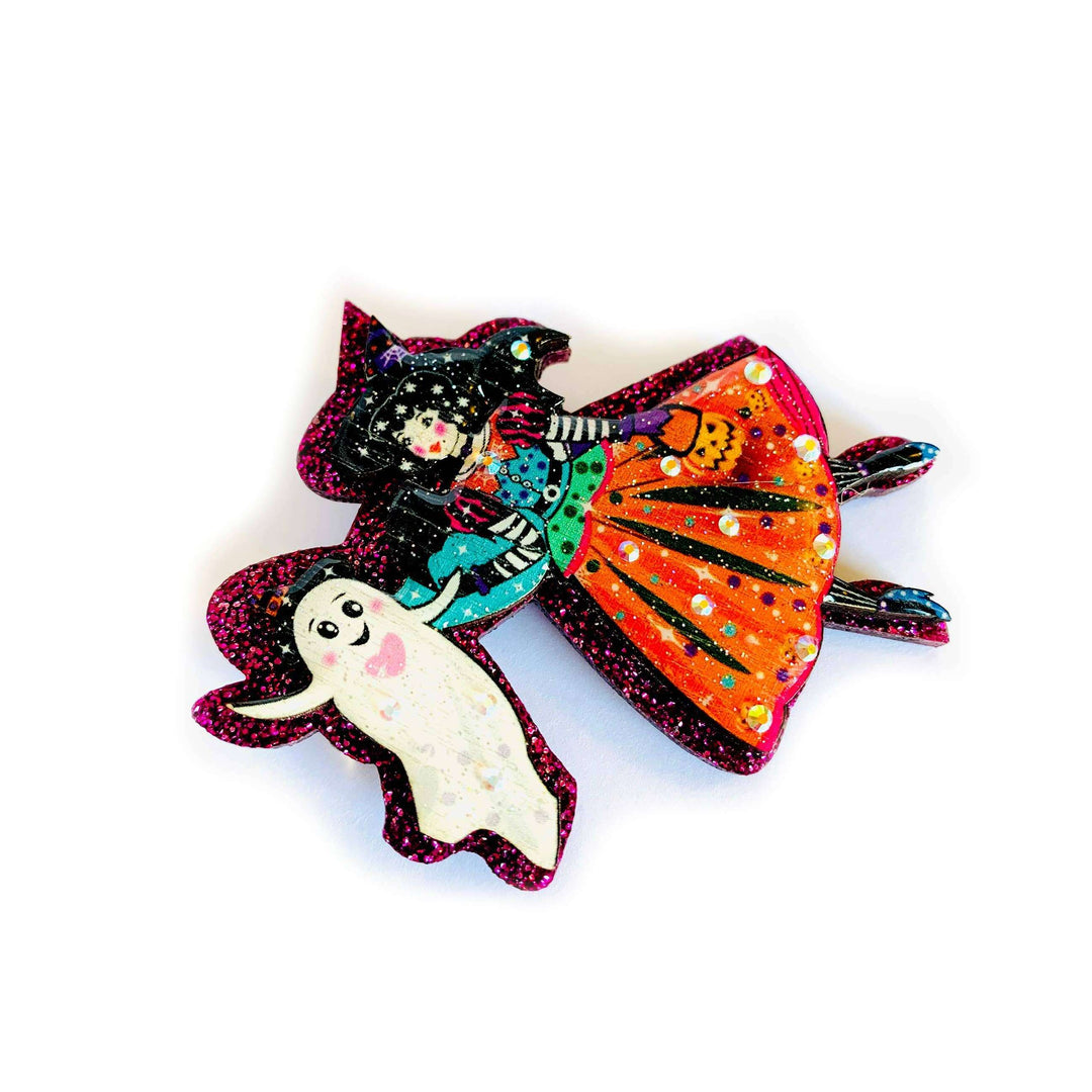 Meggie & the Friendly Ghost Brooch by Rosie Rose Parker