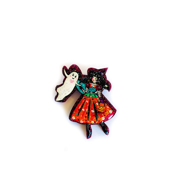Meggie & the Friendly Ghost Brooch by Rosie Rose Parker