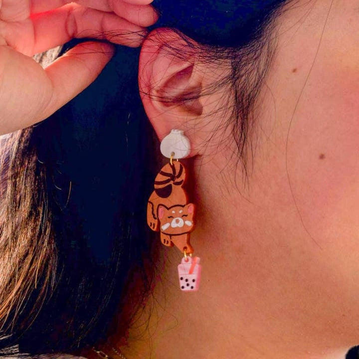 Mei the Red Panda Earrings 3