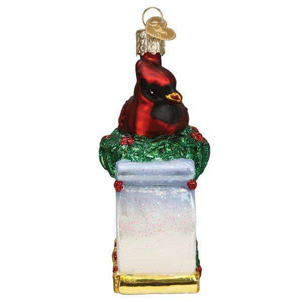 Old World Christmas Memorial Cardinal Blown Glass Ornament