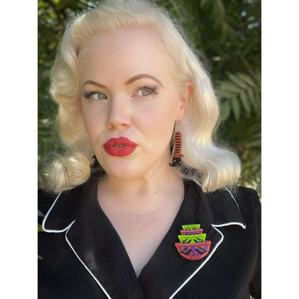 Menacing Mixers Halloween Bowls Brooch by Lipstick & Chrome – view 5