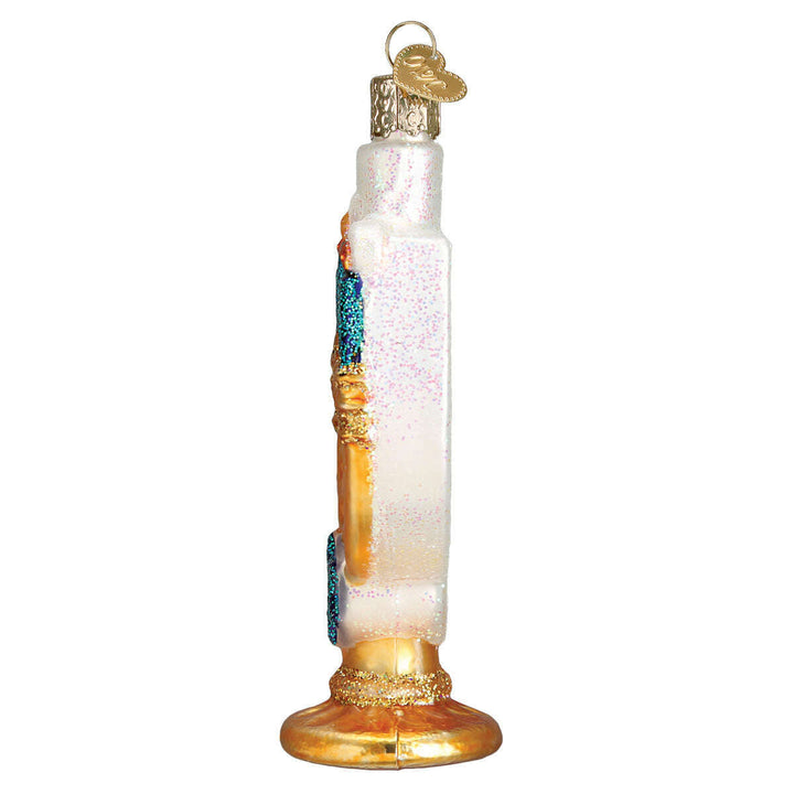 Old World Christmas Menorah Blown Glass Ornament