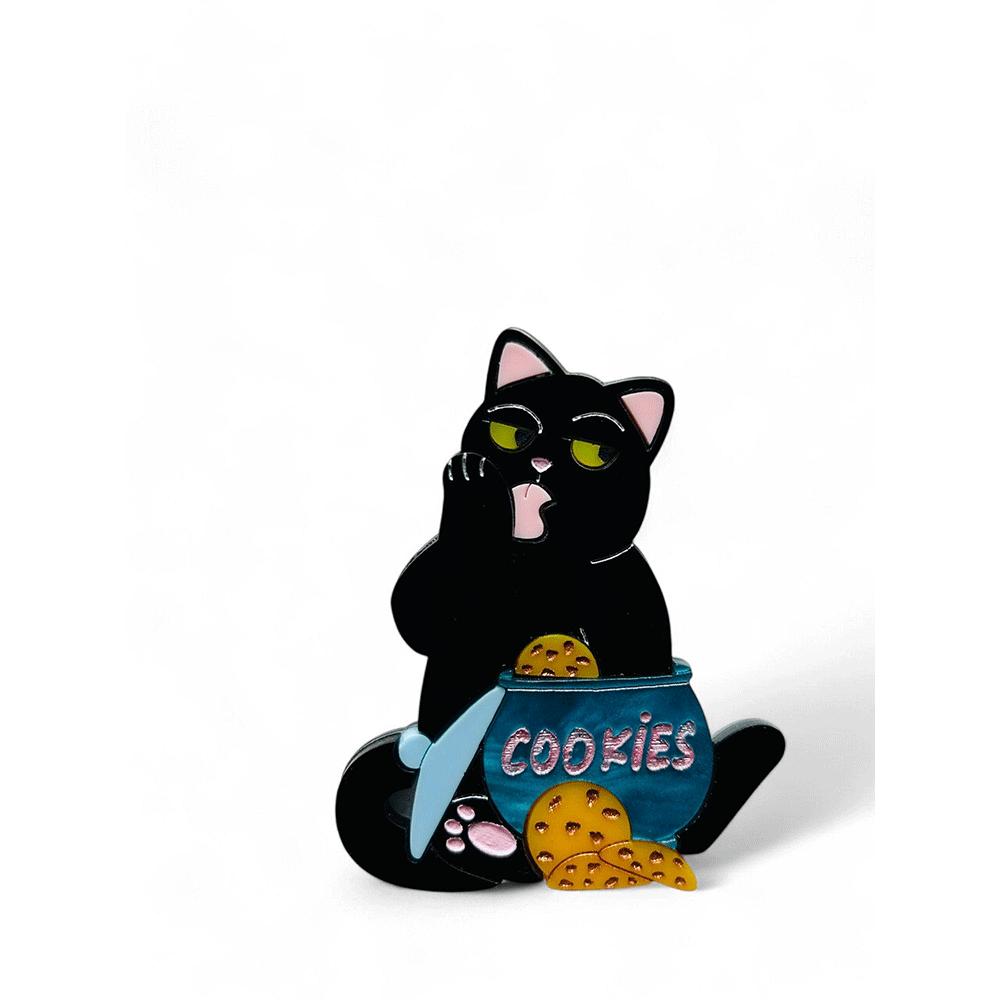 Meowy Christmas - Black Cat with Cookies image 2