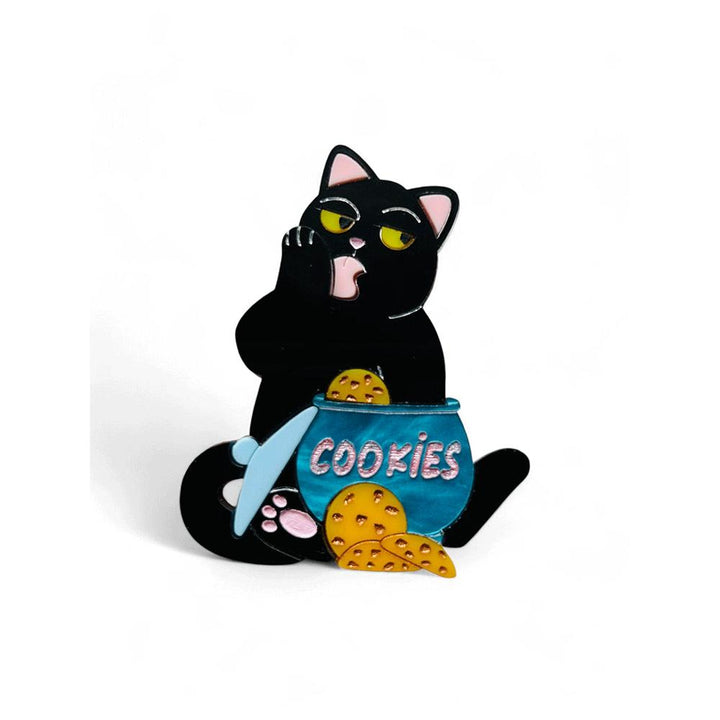 Meowy Christmas - Black Cat with Cookies image