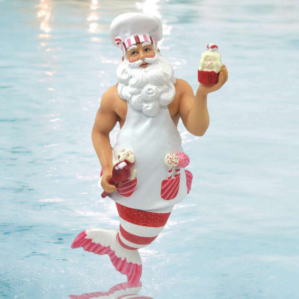 Merman Baking Santa by December Diamonds image