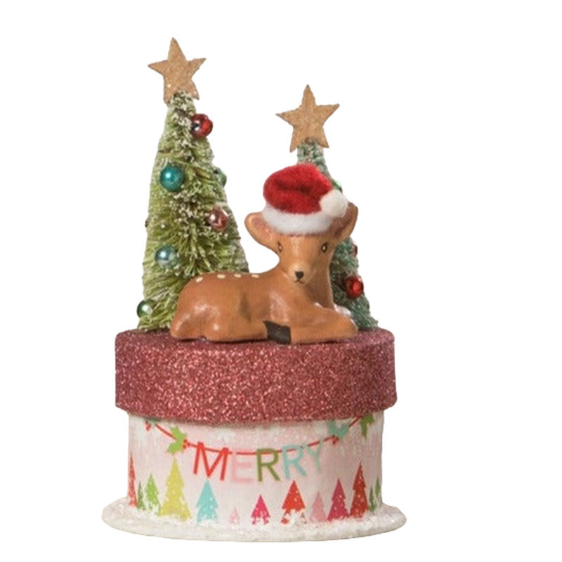 Merry Brights Deer on Box by Bethany Lowe Designs